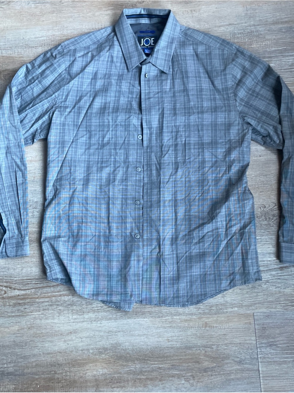 Joseph Abboud Mens Size Large Slim Fit Long Sleeve Plaid Button Up Shirt